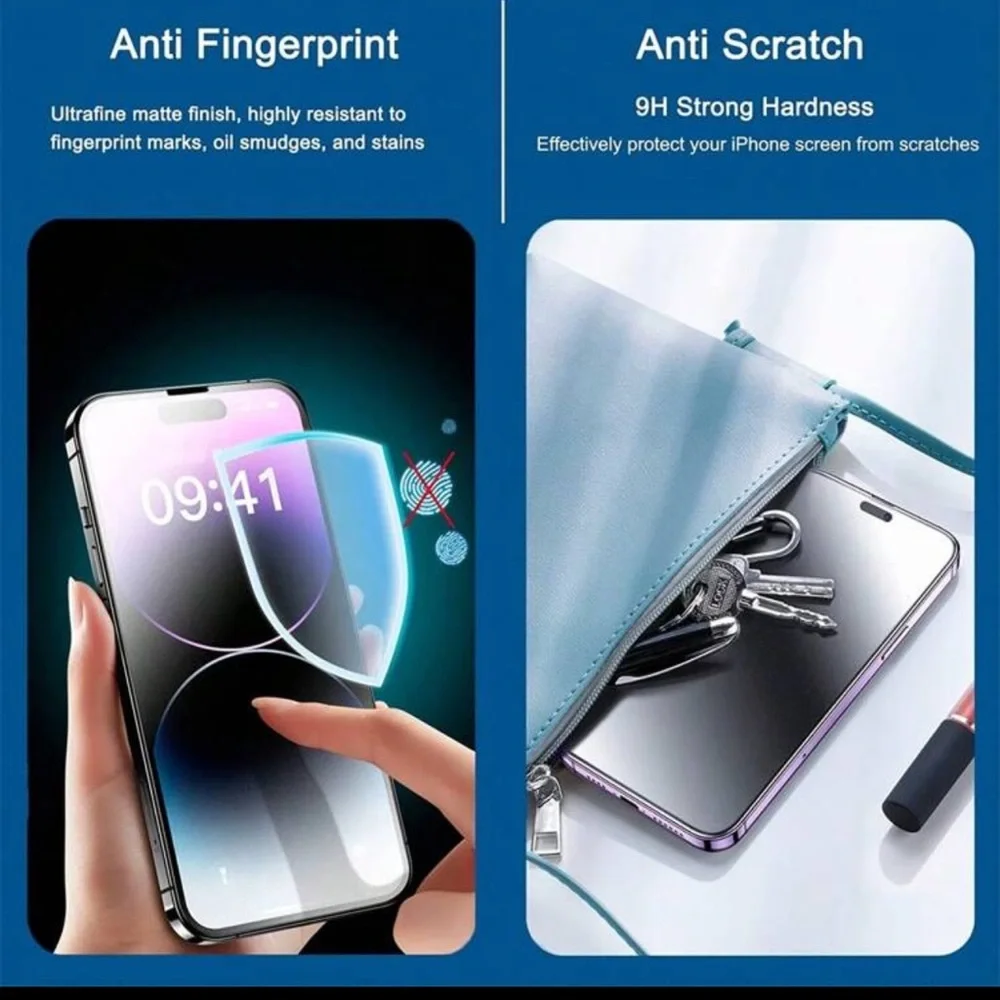 9H Hardness Glass Screen Protector for Cell Phones - Black